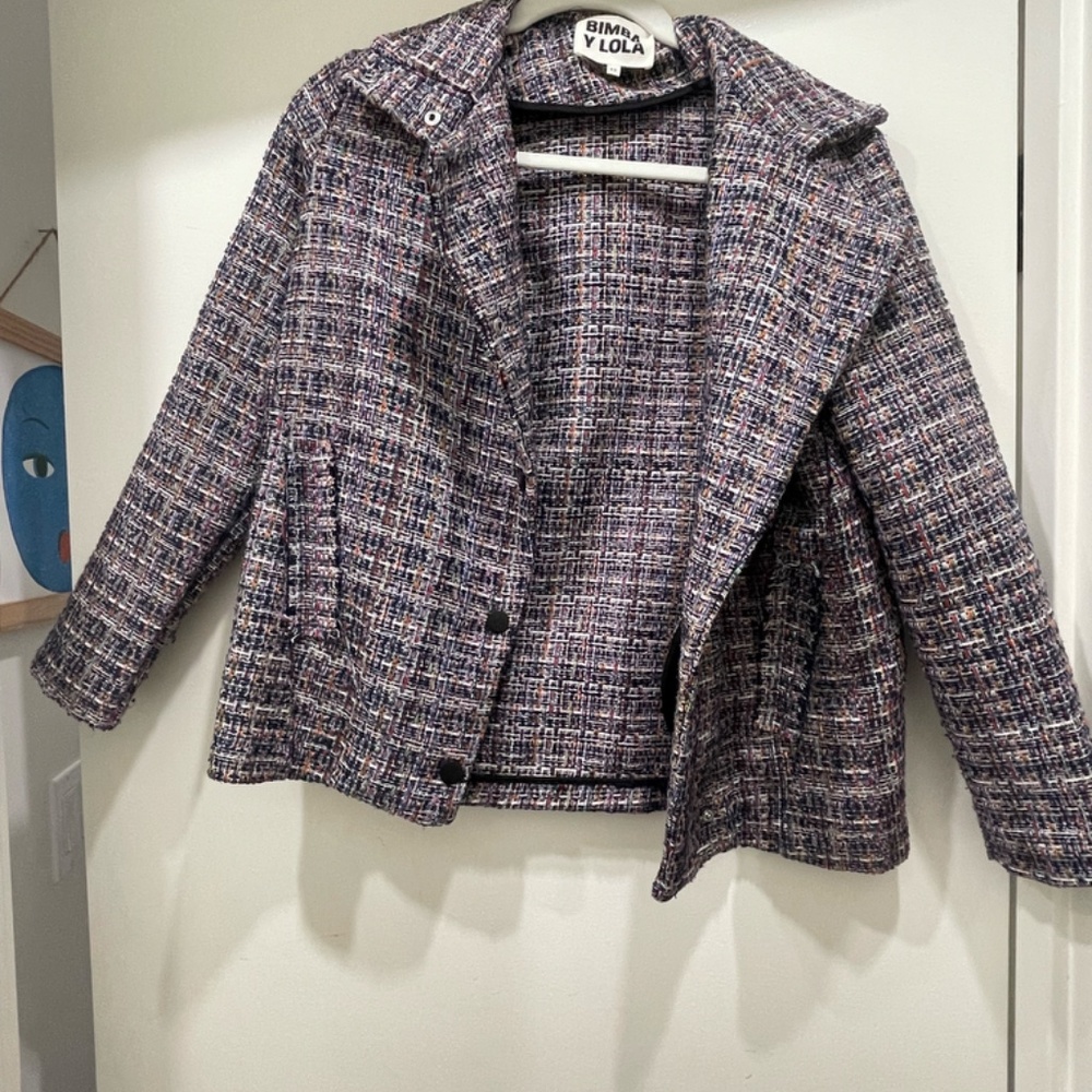 Bimba Y Lola multi-colored tweed jacket